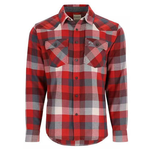 Сорочка Simms Santee Flannel Shirt Auburn Red/Slate Buffalo Check