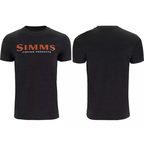 Футболка Simms Logo T-Shirt Dark Gunmetal Heather
