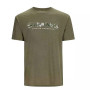 Футболка Simms Logo T-Shirt RC Dark Clover/Military Heather