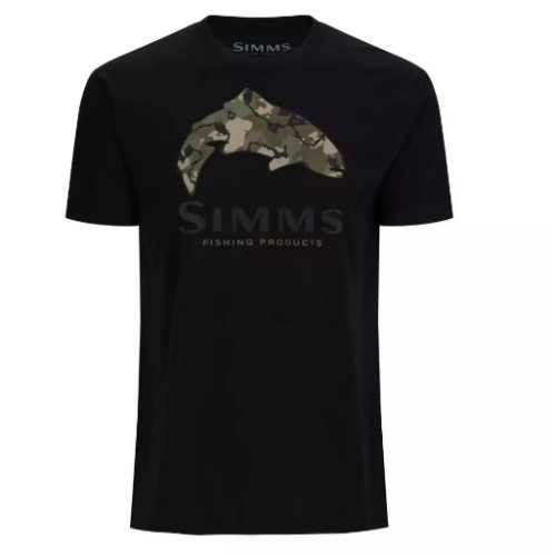 Футболка Simms Trout Regiment Camo Fill T-Shirt Black