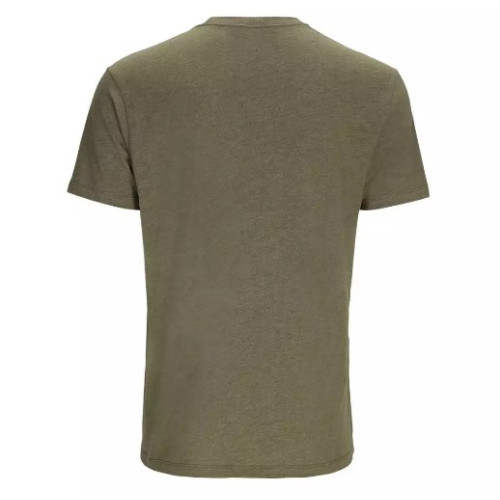 Футболка Simms Stacked Logo Bass T-Shirt Military Heather