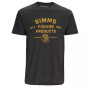 Футболка Simms Stacked Logo Bass T-Shirt Charcoal Heather