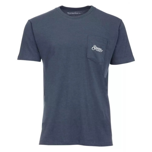 Футболка Simms Two Tone Pocket Tee Navy Heather