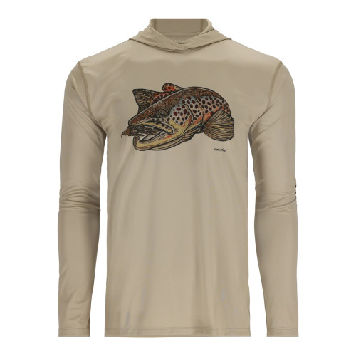 Худі Simms Tech Hoody - Artist Series Stone/Brown Trout