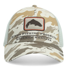 Кепка Simms Trout Icon Trucker Ghost Camo Stone