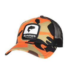 Кепка Simms Bass Patch Trucker Woodland Camo Flame