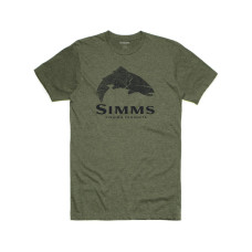 Футболка Simms Wood Trout Fill T-Shirt Military Heather