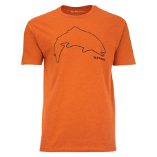 Футболка Simms Trout Outline T-Shirt Adobe Heather