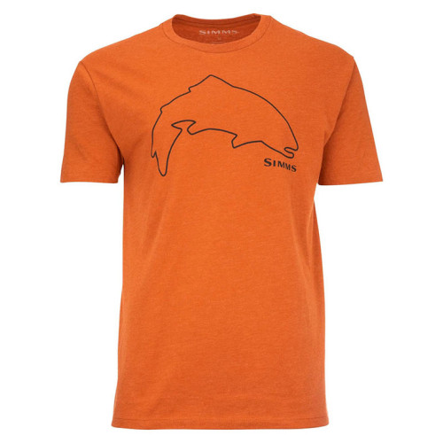 Футболка Simms Trout Outline T-Shirt Adobe Heather
