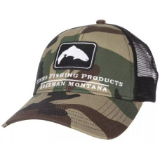 Кепка Simms Trout Icon Trucker CX Woodland Camo