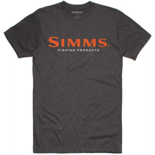 Футболка Simms Logo T Shirt Charcoal Heather