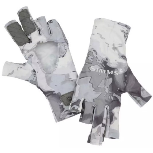 Перчатки Simms SolarFlex Sunglove Cloud Camo Grey